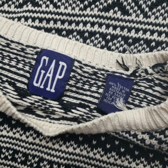 Vintage GAP Ski Sweater Fair Isle Size L - Picture 7 of 8
